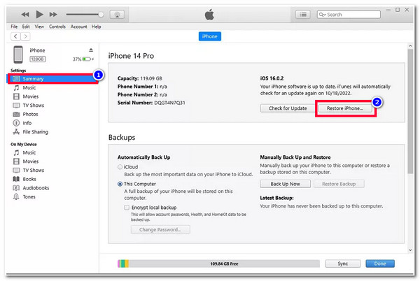 iTunes Restore iPhone