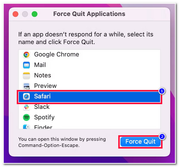 Shortcutkeys Select App to Quit