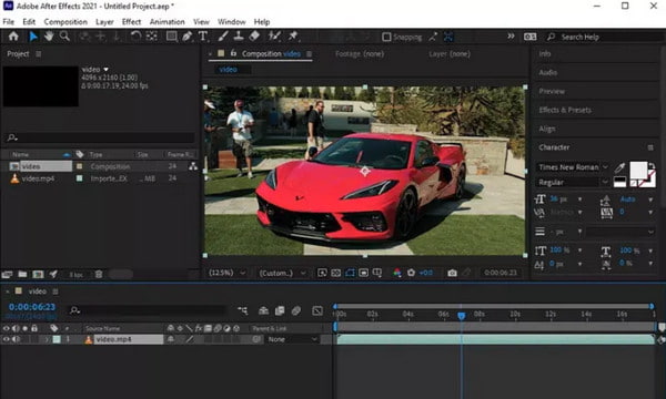 After Effects फ़्रेम का चयन करें