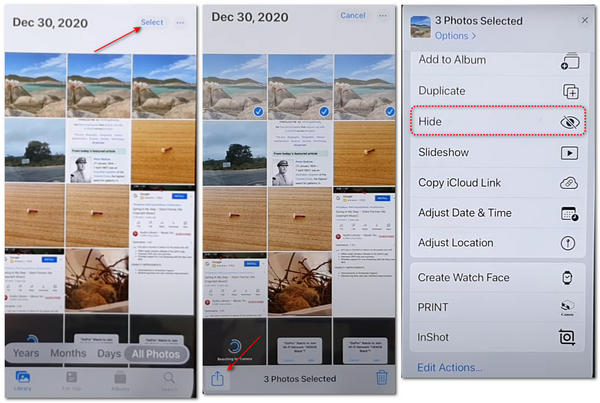 ซ่อนรูปภาพ iOS 15