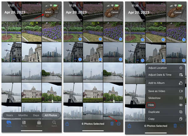ซ่อนรูปภาพ iOS 16