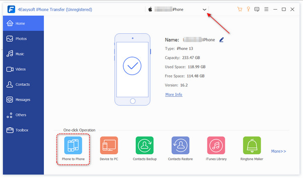 โทรศัพท์ถึงโทรศัพท์ 4Easysoft