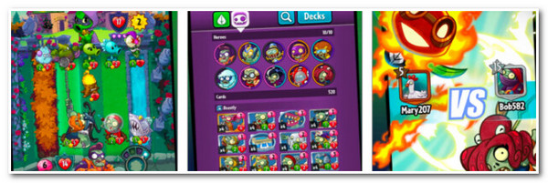 Plants vs Zombies Collectible Card Interface