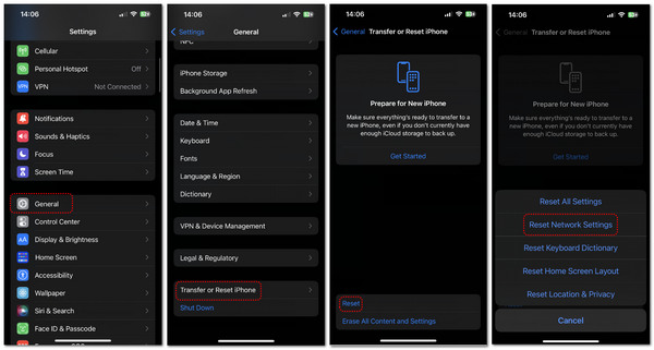 重置网络设置 iPhone