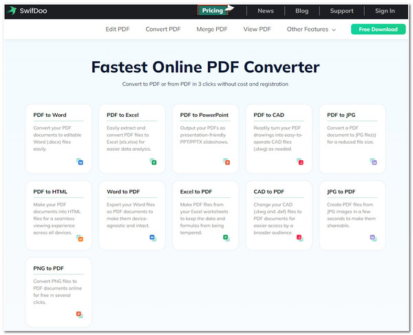 SwifDoo PDF Online Converter