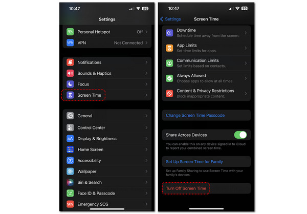 关闭 iPhone 屏幕使用时间