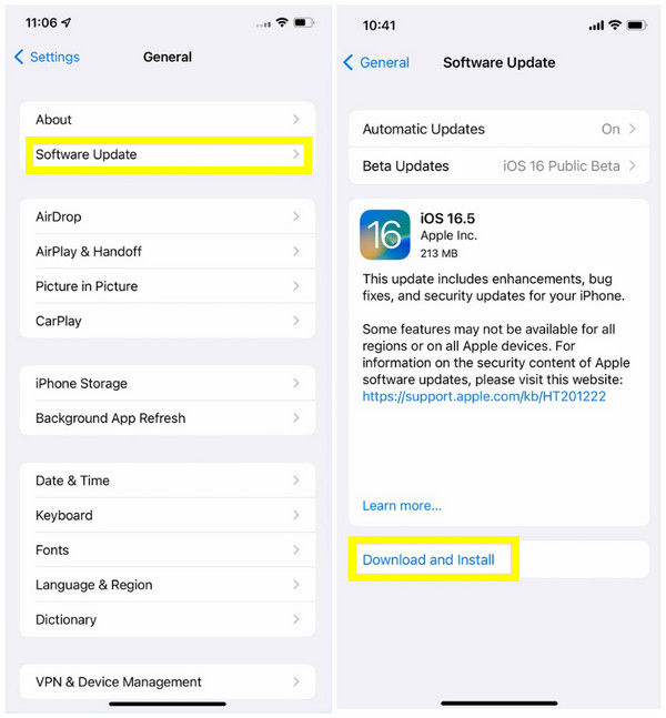 Päivitä iOS-versio