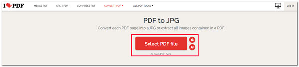 Käytä iLovePDF Import PDF -tiedostoa