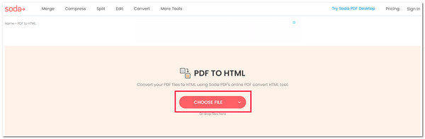 Käytä Soda PDF -tiedostoa HTML-muotoon