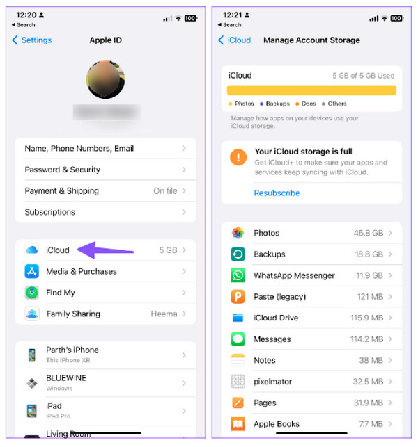 Get iCloud Storage Space