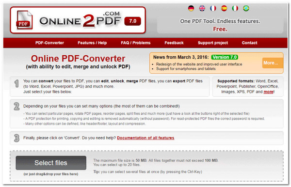 Online2PDF PDF Joiner