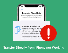 Siirto suoraan iPhonesta ei toimi