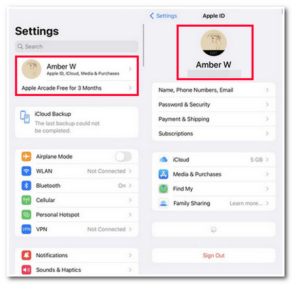 Assurez-vous que les identifiants Apple sont similaires