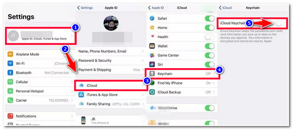 Overfør adgangskode iCloud nøglering