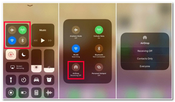 Slå Wi-Fi Bluetooth Airdrop til