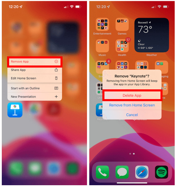 Odinstaluj aplikacje iOS 14 i nowsze