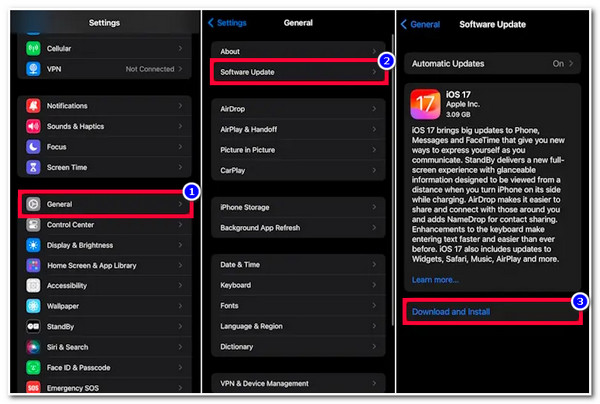 Frissítés iOS 17-es verzióra