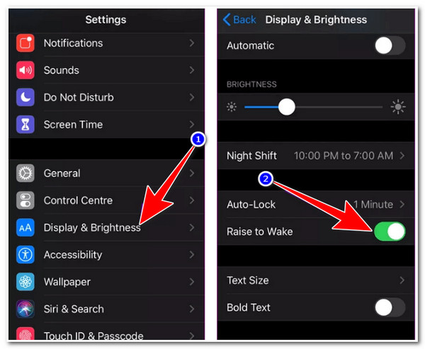 Keep iPhone Turn on Via Raise to Wake