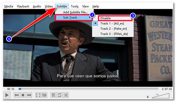 Remove Subtitle Using VLC