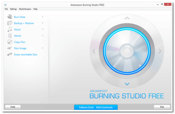 Ashampoo Burning Studio Interface