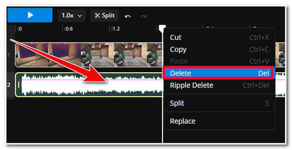 Detach Delete Audio