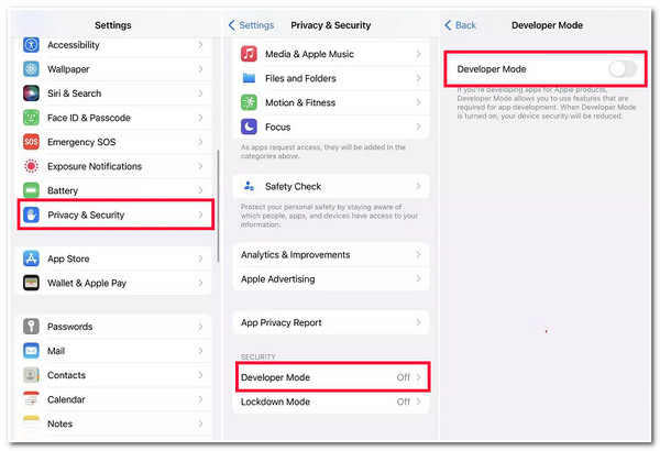 Enable Developer Mode Settings