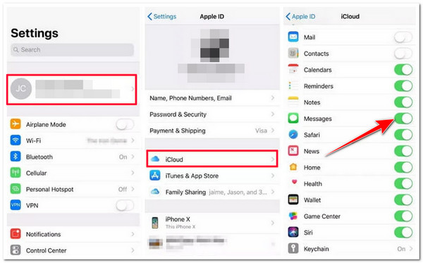 iCloud szinkronizálási funkció