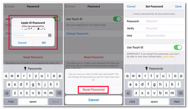 Återställ Note Password