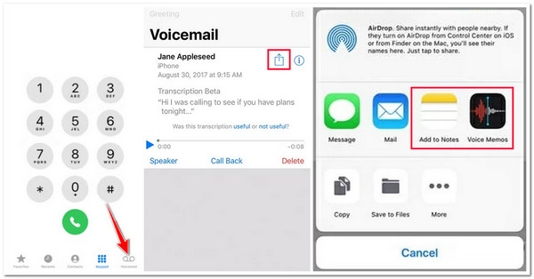 Save Voicemails Note Memo