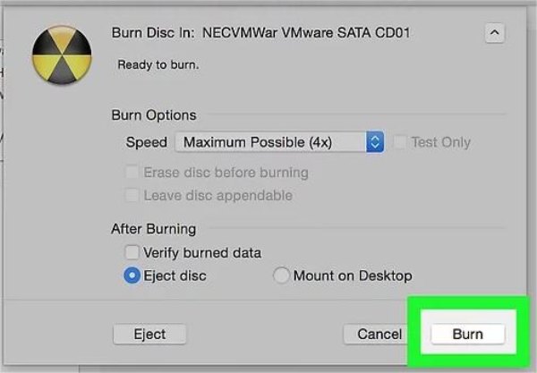 Vypálit ISO na DVD Mac