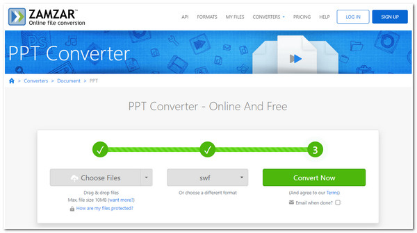 Convert PTT to Video Zamzar