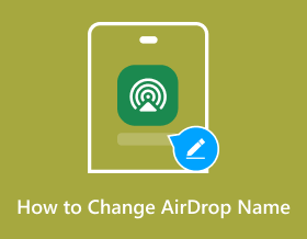 Airdrop-nimen muuttaminen
