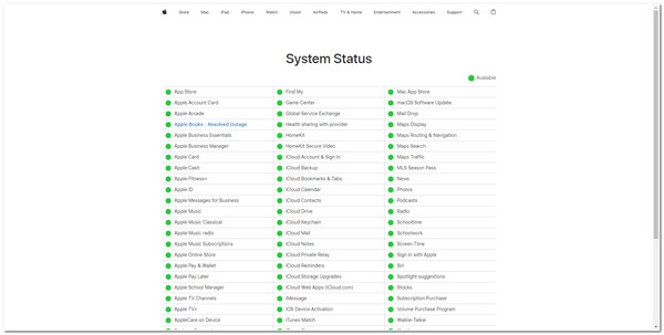 Apple Music-serverstatus