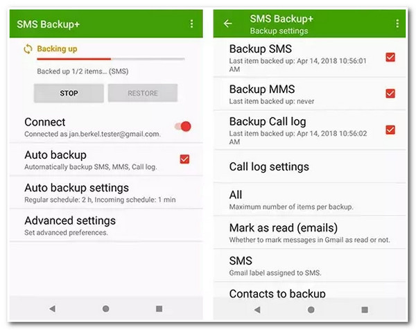 Sao lưu Khôi phục tin nhắn SMS Android