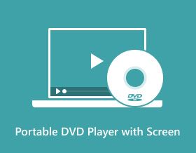 Kannettava dvd-soitin näytöllä