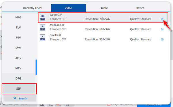 4Easysoft تحرير إعدادات GIF