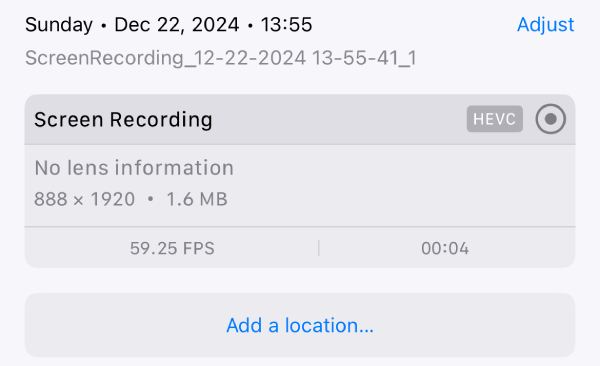 Формат iPhone Hevc