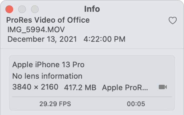 Запись MOV на iPhone
