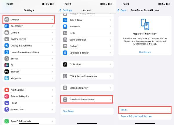 iPhone-Einstellungen zurücksetzen