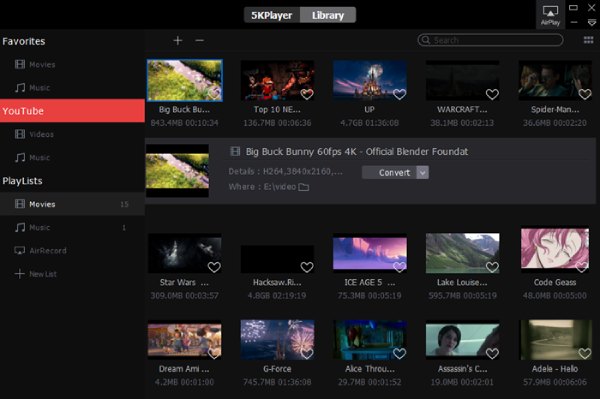 5k videospiller