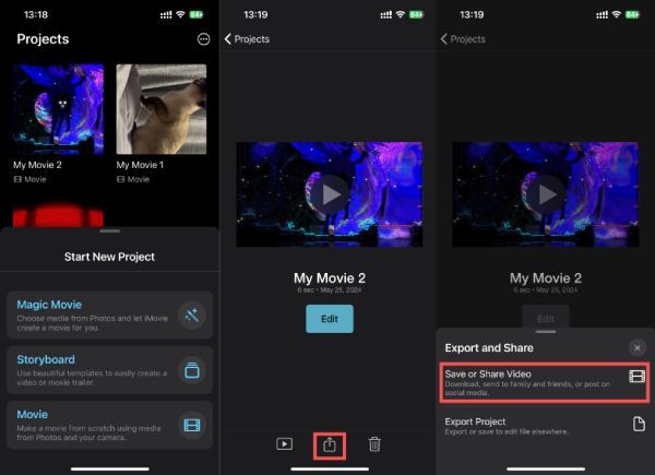 Import i Movie MP4 IOS
