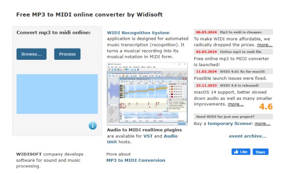 Widisoft Convert Mp3 to Midi