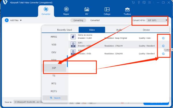 Edição de formato 4Easysoft