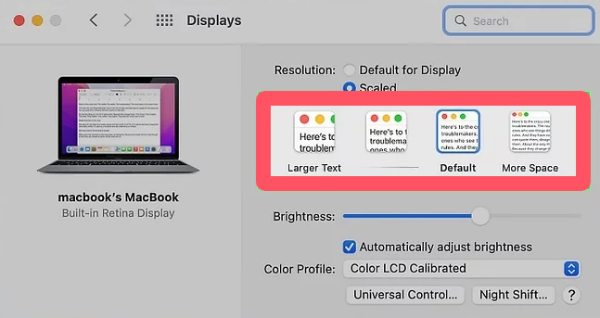Adjust Resolution Mac