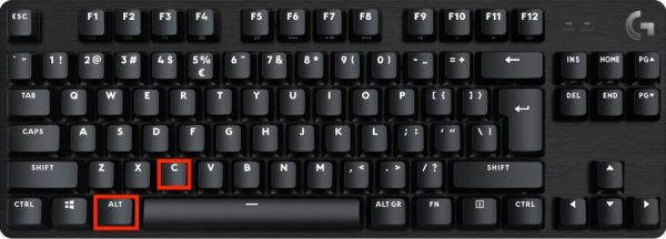 Alt C Keyboard