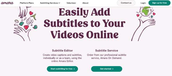 Amara Editar subtítulos gratis