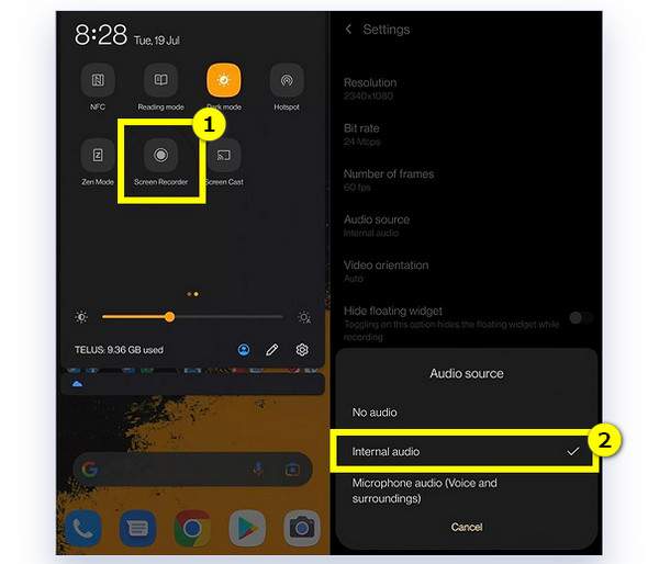 تسجيل البريد الصوتي من الآخرين على Android