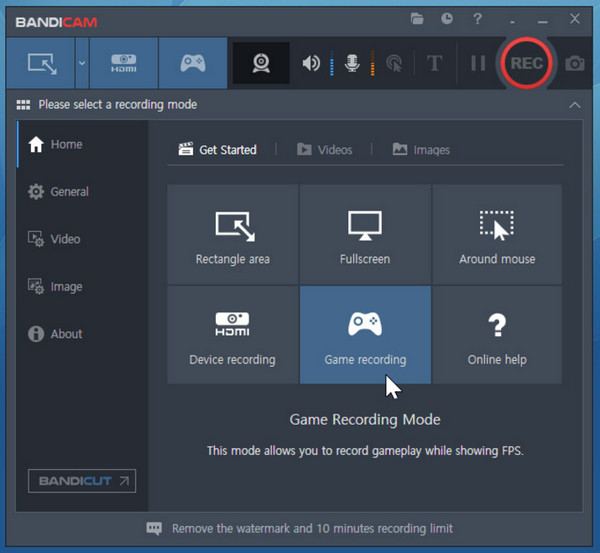 Trình ghi màn hình Bandicam 4k