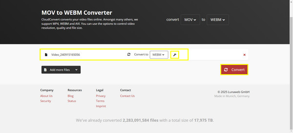 Cloudconvert Mov'u Webm'e Dönüştür