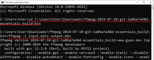 Ffmpeg Command Input